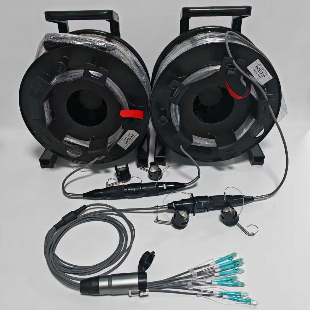 Tactical Outdoor LC Patch Cable with Drum